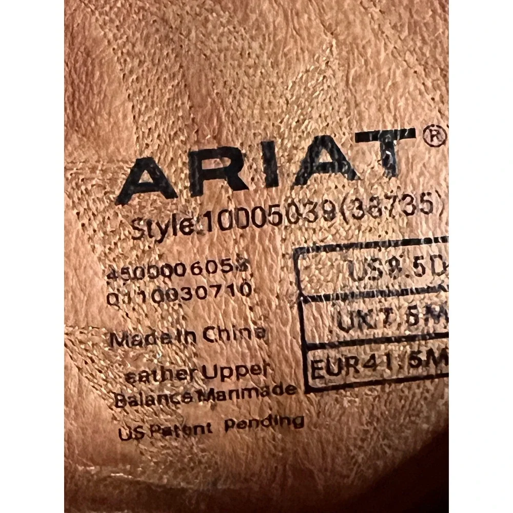 Ariat Men's Leather Tennessee UT Vols  Western Boots‎ Size 8.5 D worn Once